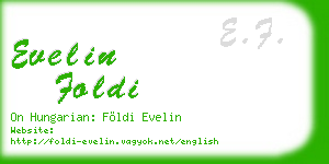 evelin foldi business card